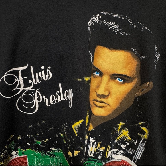 1992 Elvis Presley Graceland Black Jerzees T-Shirt - Picture 5 of 5